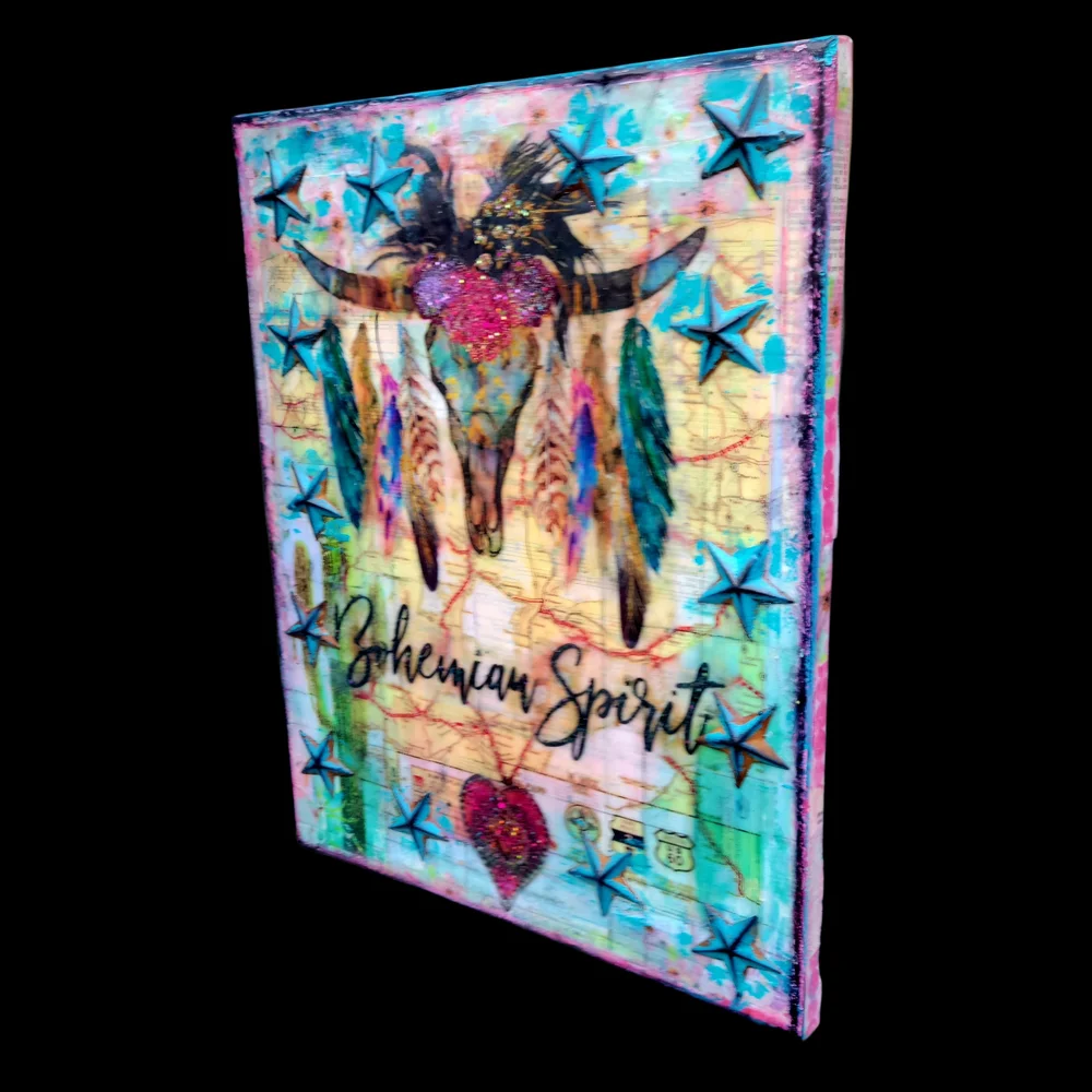 Bohemian Spirit Wall Art with Multicolor Design